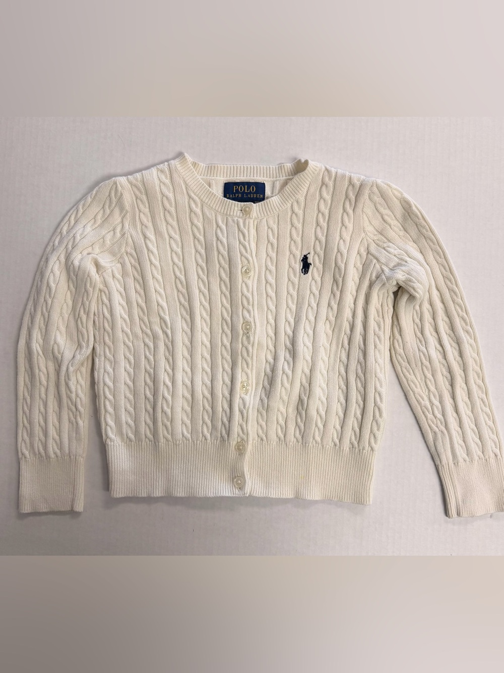 Polo Ralph Lauren Cream Cable Knit Cardigan 4